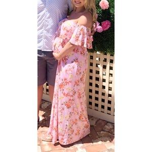 Pinkblush Pink Floral Maternity Maxi Dress